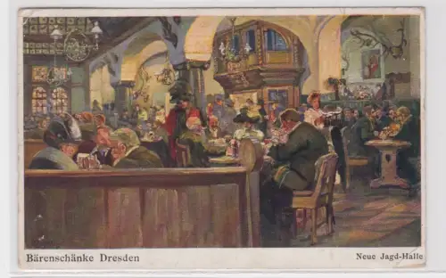 908786  Ak Bärenschänke Dresden Neue Jagd-Halle. 1912