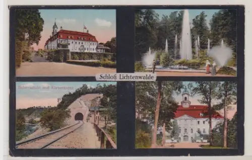 908684 Mehrbild Ak Schloß Lichtenwalde. Bahnviadukt und Körnerkreuz. um 1930