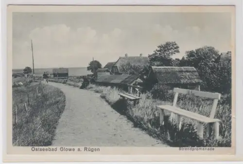 909042 Ak Ostseebad Glowe auf Rügen - Strandpromenade 1929