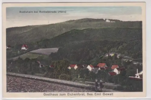 41564 Ak Gasthaus zum Eichenforst, Rodishain bei Rottleberode (Harz) 1927