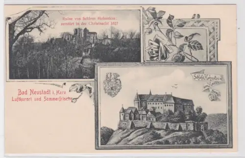 55918 Lithographie Ak Bad Neustadt i. Harz, Luftkurort und Sommerfrische um 1900