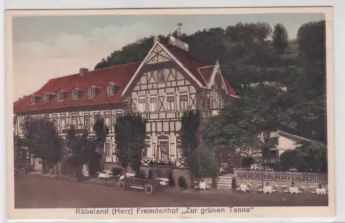 66795 Ak Rübeland (Harz) Fremdenhof "Zur grünen Tanne" um 1920