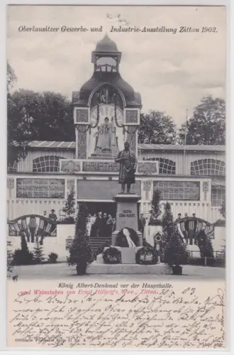 906947 Ak Oberlausitzer Gewerbe-Ausstellung Zittau 1902 - König Albert-Denkmal