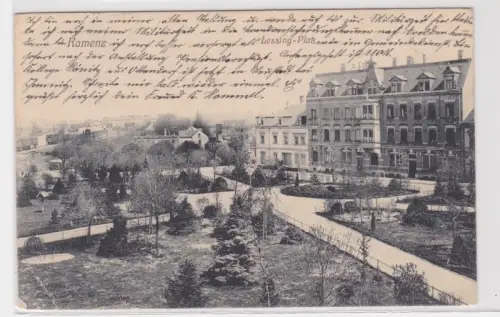 12192 Ak Kamenz Kamjenc - Blick auf den Lessing-Platz 1912