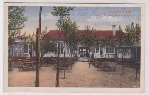 53498 Feldpost Ak Gruss aus Branitz - Gasthof zur Friedenseiche 1916