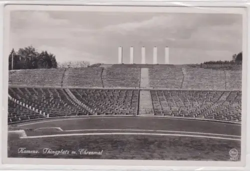 24750 Ak Kamenz - Thingplatz mit Ehrenmal um 1940