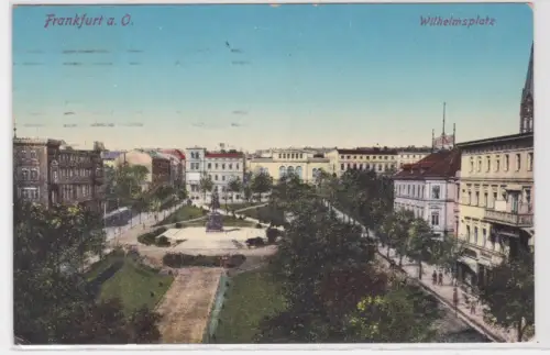 55614 Feldpost Ak Frankfurt Oder - Blick auf den Wilhelmsplatz 1915