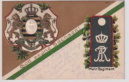 05117 Präge Ak Mein Regiment Dresden 1. K.S. Leib-Grenadier-Regiment Nr.100
