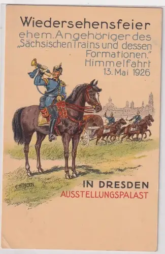 51006 Ak Dresden Ausstellungspalast Wiedersehensfeier sächs.Train 1926