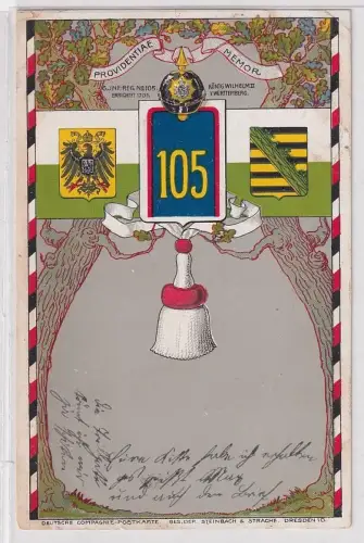 54068 Regiments Ak Lithographie Dresden Schützen Regiment Nr.108