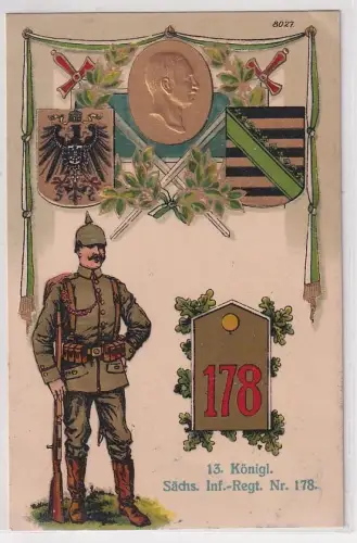 52300 Präge Regiments Ak Kamenz Kgl. Sächs. 13. Infanterie-Regiment Nr. 178