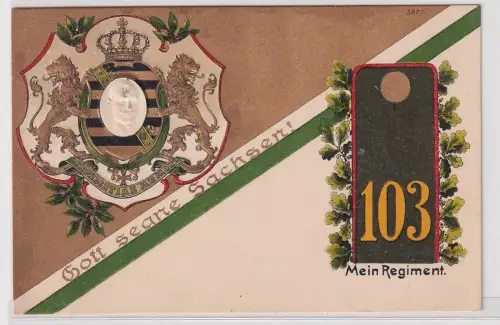 21731 Präge Ak Mein Regiment Bautzen Kgl. Sächs. 4. Infanterie-Regiment Nr. 103	