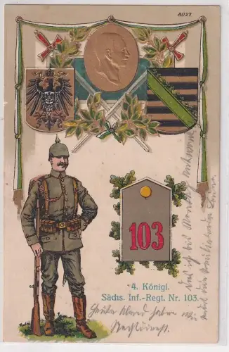 44518 Präge Regiments Ak Bautzen Kgl. Sächs. 4. Infanterie-Regiment Nr. 103	