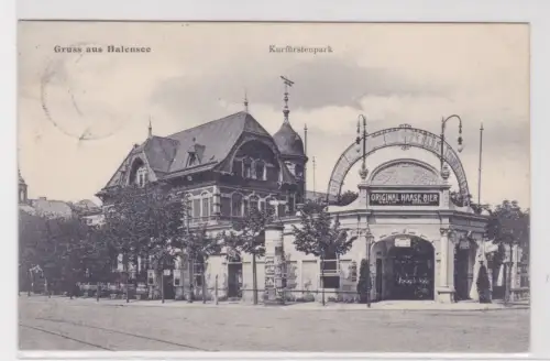 17271 Ak Gruss aus Halensee. Kurfürstenpark. 1906