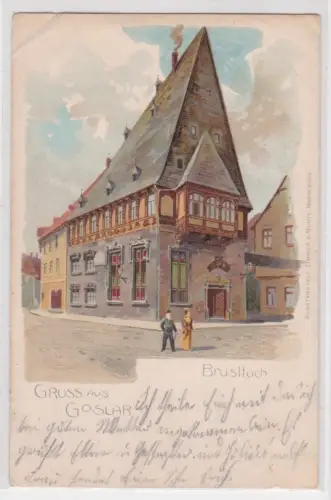 59752 Ak Gruss aus Goslar. Brusttuch. 1900
