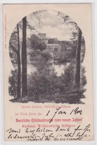 55618 Ak Kurhaus Woltersdorfer Schleuse - herzlichen Glückwunsch zum neuen Jahr!