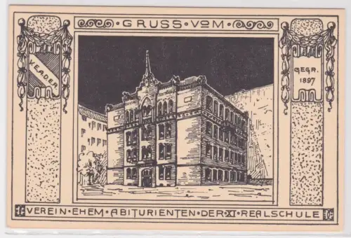 30130 Ak Berlin - Gruss vom Verein ehem. Abiturienten der XI. Realschule um 1910