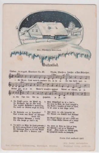 92209 Anton Günther Lied Ak "Hutznlied" Anton Günther's Elternhaus 1902