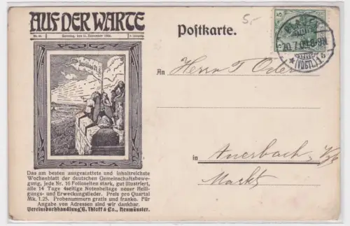 909180 Reklame Ak christliches Wochenblatt „Auf der Warte“, Werbung f. Abo 1909