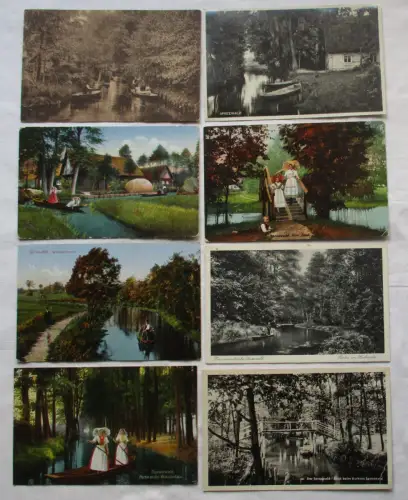 72303/8 Ak Gruss aus dem Spreewald - Eindrücke Spreewald, Lehde, Kurhaus, usw.