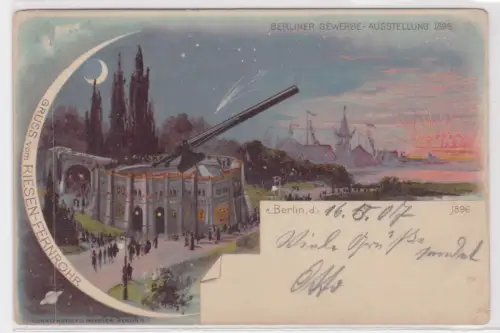 17387 Ak Gruss vom Riesen-Fernroh. Berliner Gewerbe-Ausstellung 1896.Berlin 1907
