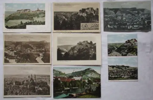 906767/8 Ak Freyburg - Schloss Neuenburg, Turnvater Jahn's Haus, usw.