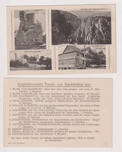 90671 Ak Empfehlenswerte Touren von Stecklenberg aus - Lauenburg, Gebirgshotel