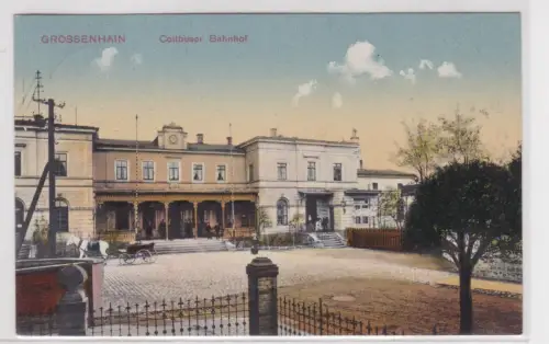 57822 Ak GROSSENHAIN Cottbuser Bahnhof. 1912