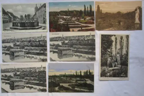 903827/8 Ak Sangerhausen - Pfennigteich, Rosarium, Marktplatz usw.