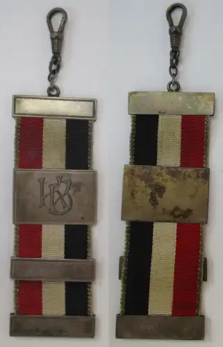 Studentika Bierzipfel Initialen KB Kaiserreich schwarz-weiß-rot Silber (145436)