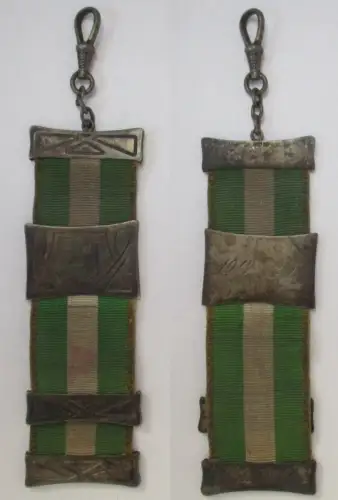 Studentika Bierzipfel Burschenschaft grün-weiß-grün Initialen HS Silber (155974)