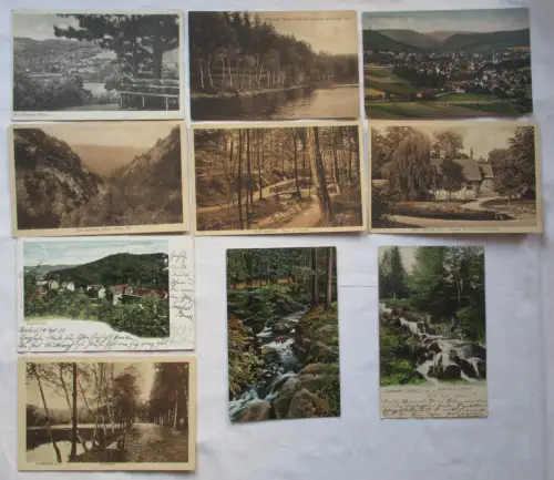 901773/10 Ak Bad Suderode - Kurpark, Silberteich, kaltes Tal, usw. um 1915