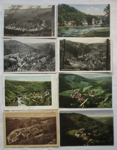 37650/8 Ak Treseburg - Weißer Hirsch, Bad, Tennisplatz, Villen, Totale usw.