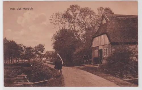 93802 Ak  Wilster. Aus der Marsch. um 1930