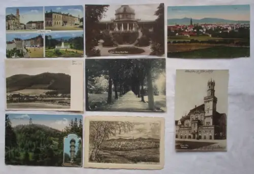 65757/8 Ak Löbau - König-Albert-Bad, Löbauer Berg, Totale, Rathaus usw.