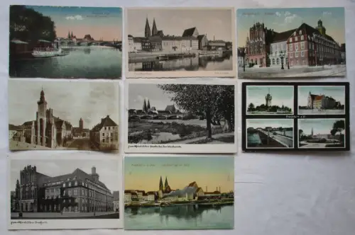 93169/8 Ak Frankfurt Oder - Rathaus, Oderbollwerkm Oderbrücke, Hohenzollernplatz