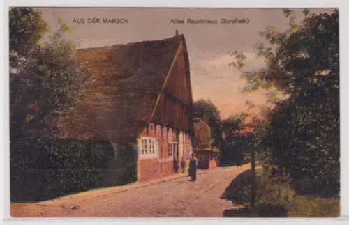 29623 Ak  Wilster. Aus der Marsch. Altes Rauchhaus (Borsfleth). 1932