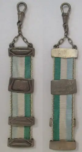 Studentika Bierzipfel Burschenschaft 1932 grün-weiß-blau Silber 800 (154366)