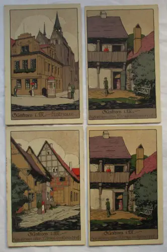 23506/4 Ak Güstrow - Rathaus, aus einem alten Winkel im Kabischhof um  1935