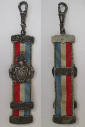 Studentika Bierzipfel Burschenschaft 1919 blau-weiß-rot Silber 800 (156140)