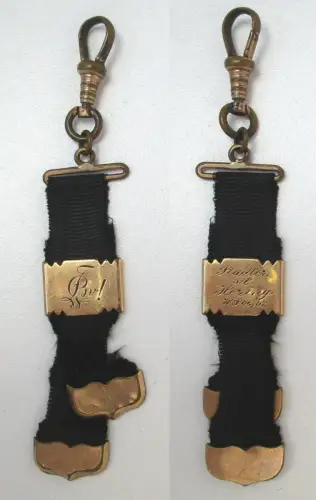 Studentika Bierzipfel Burschenschaft 1906/07 schwarzes Band (133842)