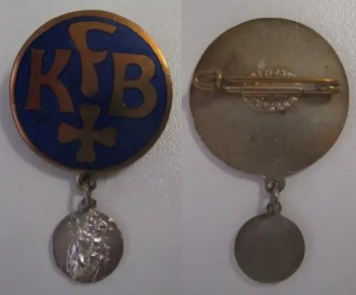 Abzeichen Katholischer Frauenbund KFB emailliert mit Kleeblatt-Kreuz (170208)