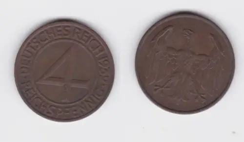 4 Reichspfennig Kupfer Münze Deutsches Reich 1932 A "Brüning Taler" (166148)