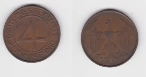 4 Reichspfennig Kupfer Münze Deutsches Reich 1932 A "Brüning Taler" (168933)