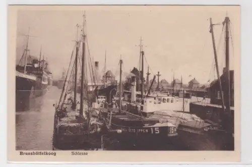 85150 Ak Brunsbüttelkoog. Schleuse. um 1930