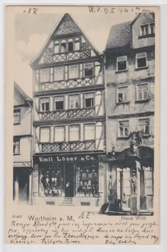 00161 Ak Wertheim a. M. Haus Witt. 1920