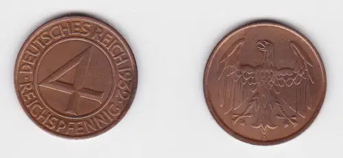 4 Pfennig Kupfer Münze Weimarer Republik 1932 A "Brüning Taler" (166170)