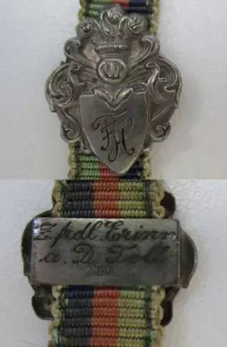 Bierzipfel 800er Silber SBV Hercynia Heidelberg Blau Rot Gold (152447)