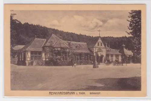 905018  Ak Bahnhof. Reinhardsbrunn  in Thüringen. Friedrichroda. um 1930