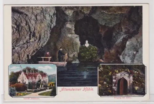 908694 Ak Altensteiner Höhle. Eingang zur Höhle. Schloß Altenstein. um 1940